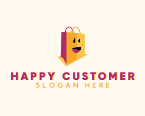 Happy Shopping Bag Mall logo design