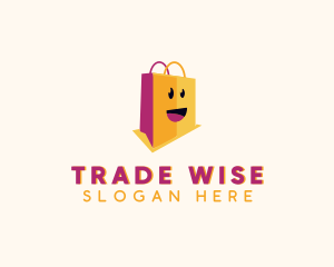 Merchant - Happy Shopping Bag Mall logo design