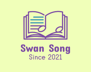 Purple Music Book  logo design