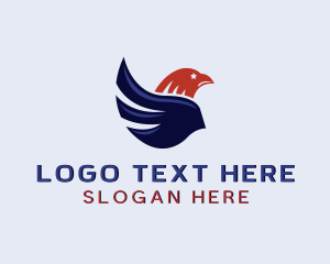 Stars And Stripes - Eagle Bird Wings logo design