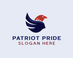 Stars And Stripes - Eagle Bird Wings logo design