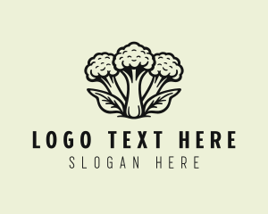 Vintage - Organic Farm Broccoli logo design