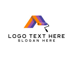 Painting - Paint Roller Roof logo design