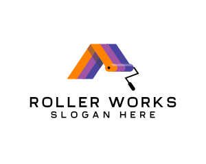 Roller - Paint Roller Roof logo design