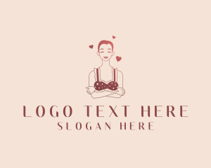 Sexy - Woman Heart Lingerie logo design