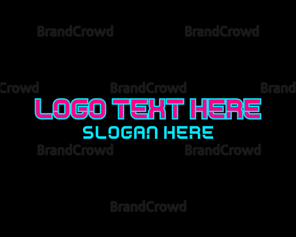 Futuristic Neon Wordmark Logo
