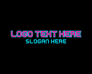 Gamer Girl - Futuristic Neon Wordmark logo design