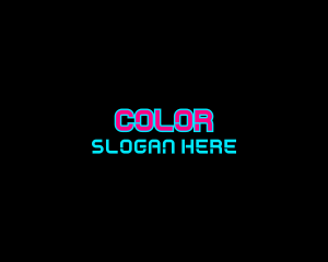 Futuristic Neon Wordmark logo design