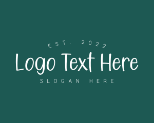 Wordmark - Hipster Handwritten Brand logo design
