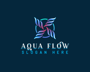 Flowing - Wind Flow Ring logo design