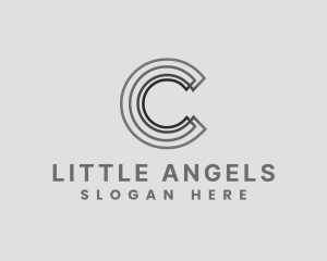 Shop - Elegant Striped Company Letter C logo design
