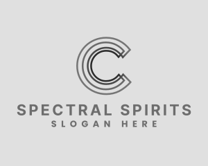 Elegant Striped Company Letter C logo design