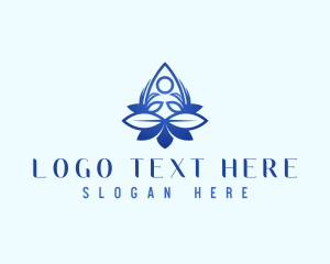 Exercise - Yoga Floral Zen logo design