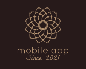 Yoga - Decorative Flower Mandala logo design
