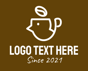 Latte - Coffee Bean Head logo design