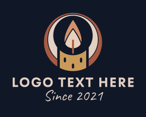 Wax - Boho Candle Home Decor logo design