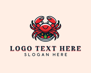 Blue Crab - Seafood Crab Cooking logo design