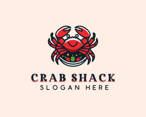 Seafood Crab Cooking logo design