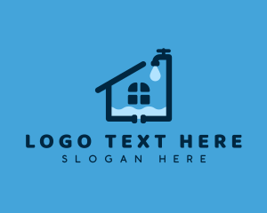 Industrial - Pipe House Faucet logo design