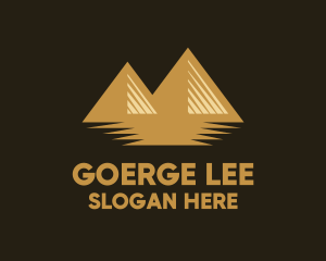 Gold Geometric Hill Logo