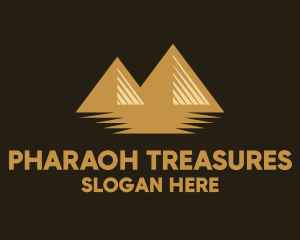 Gold Geometric Hill logo design