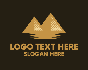 Gold Geometric Hill Logo