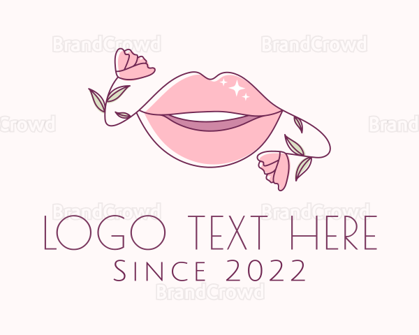 Floral Beauty Lips Logo