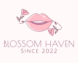 Floral - Floral Beauty Lips logo design