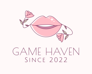 Makeup Artist - Floral Beauty Lips logo design