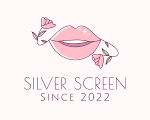 Floral Beauty Lips logo design