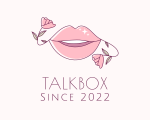 Mouth - Floral Beauty Lips logo design