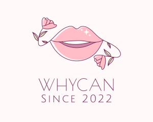 Makeup Artist - Floral Beauty Lips logo design
