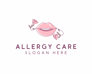 Floral Beauty Lips logo design