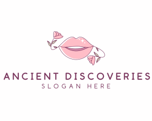 Floral Beauty Lips logo design