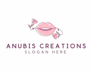 Floral Beauty Lips logo design