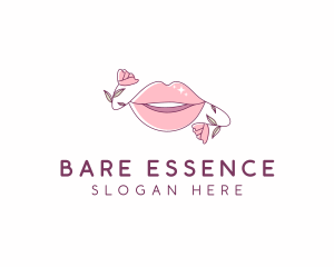 Floral Beauty Lips logo design