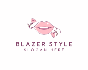 Floral Beauty Lips logo design