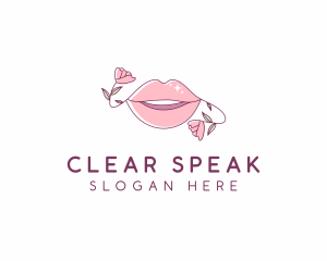 Floral Beauty Lips logo design