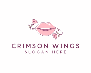 Floral Beauty Lips logo design