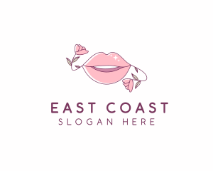 Floral Beauty Lips logo design