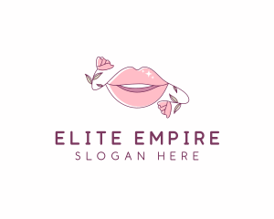 Floral Beauty Lips logo design