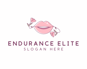 Floral Beauty Lips logo design