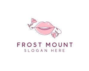 Floral Beauty Lips logo design