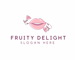 Floral Beauty Lips logo design