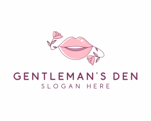 Floral Beauty Lips logo design