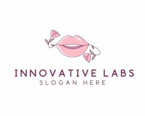 Floral Beauty Lips logo design