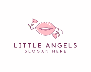 Floral Beauty Lips logo design