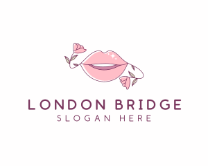 Floral Beauty Lips logo design