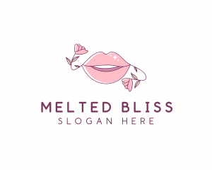 Floral Beauty Lips logo design