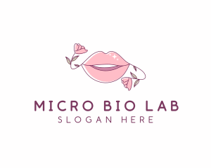 Floral Beauty Lips logo design